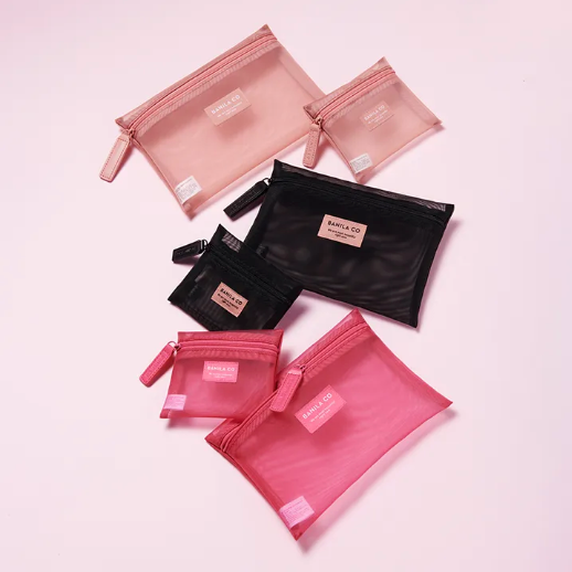 BanilaCo Mesh Pouch Set Magenta