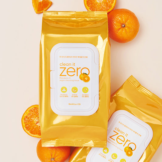 Clean It Zero Mandarin C Vegan Cleansing Wipes 80 sheets