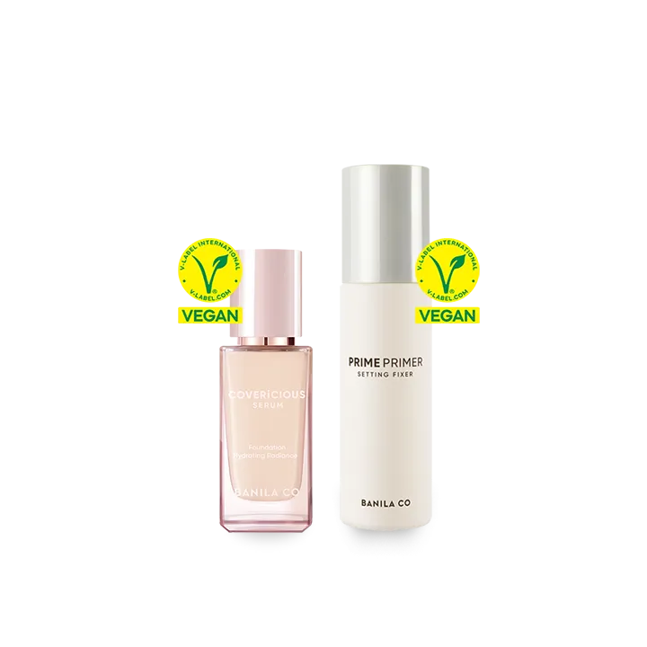 Glowy skin with strong fixationSET (Serum Foundation + Prime Primer Setting Fixer 100ml)