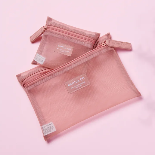 BanilaCo Mesh Pouch Set Pink