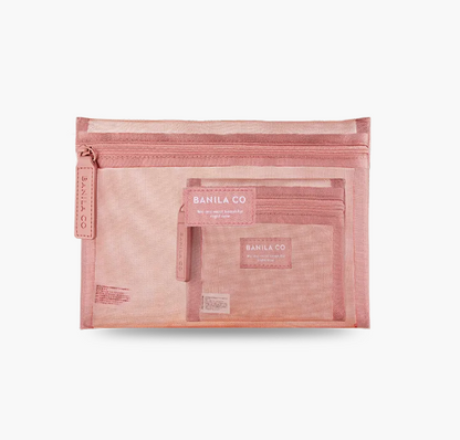 BanilaCo Mesh Pouch Set Pink