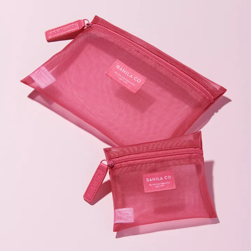 BanilaCo Mesh Pouch Set Magenta