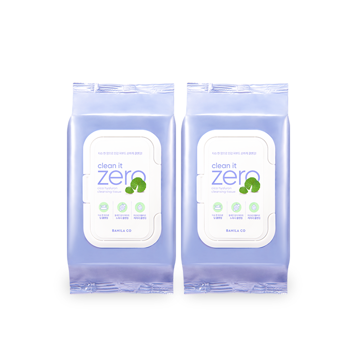 Clean It Zero Cica Hyaluronic Cleansing Wipes Set of 2