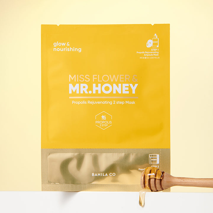 Miss Flower and Mr. Honey Propolis Rejuvenating 2-Step Mask 10 sheets