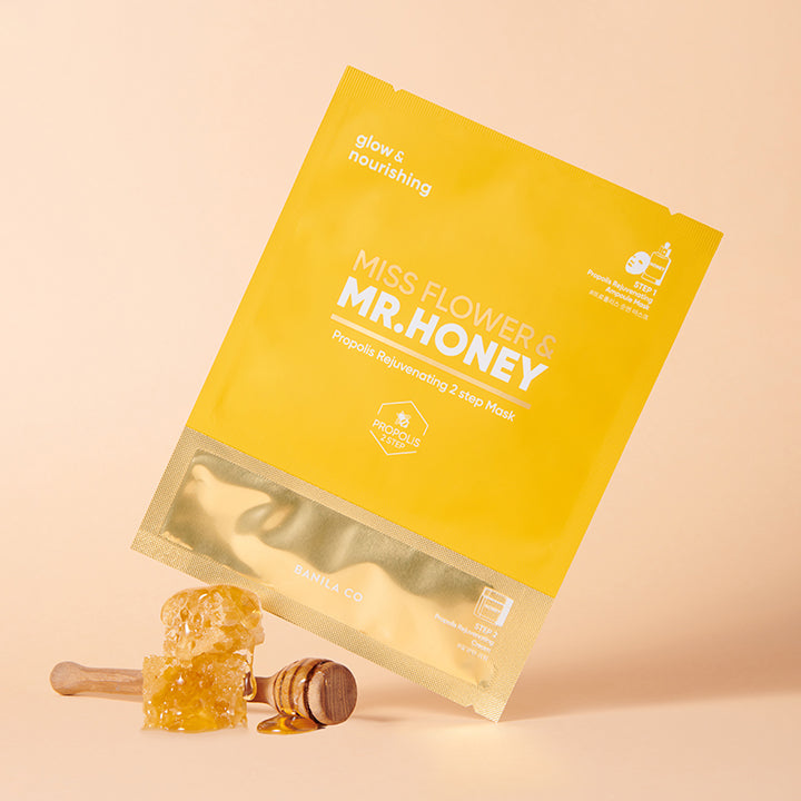 Miss Flower and Mr. Honey Propolis Rejuvenating 2-Step Mask 10 sheets